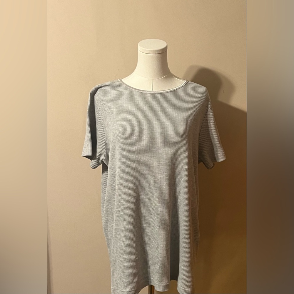 Woman Within Light Gray Short Sleeve Tee